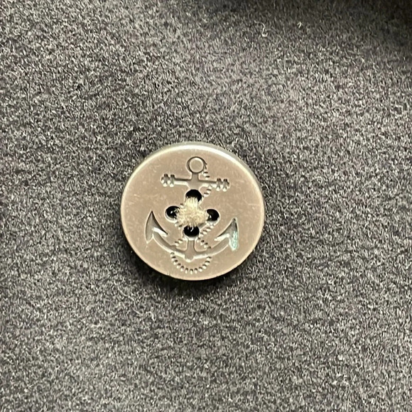 Lands’ End Wool Cashmere Blend Double Breast Peacoat  Black Quilted Lini… - Picture 2 of 15